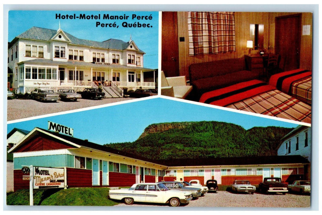 c1950's Multiview Hotel-Motel Manoir Perce, Perce Quebec Canada Postcard