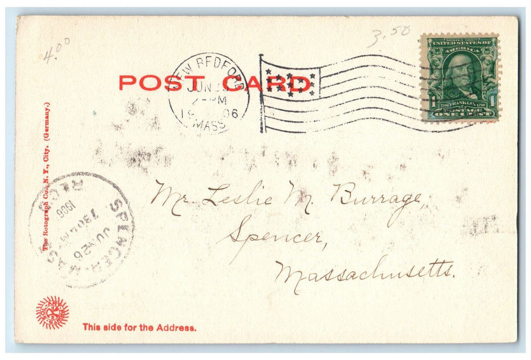 1906 Residence of Mr. H.H Rogers (Side View) Fairhaven Massachusetts MA Postcard