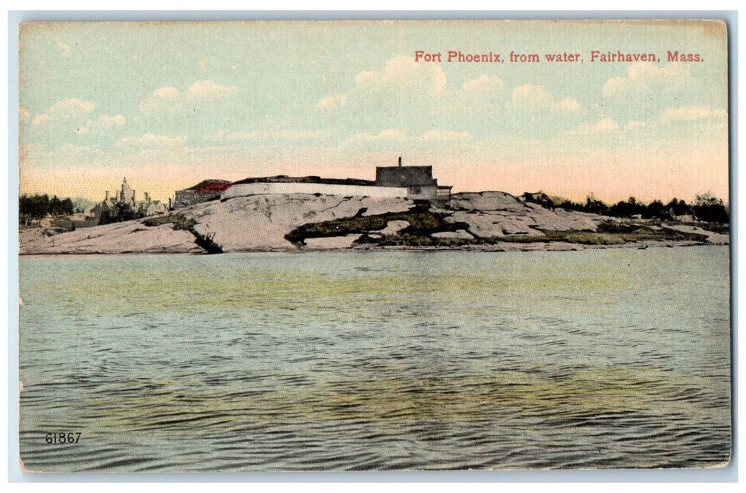 c1910 Fort Phoenix from Water Fairhaven Massachusetts MA Unposted Postcard
