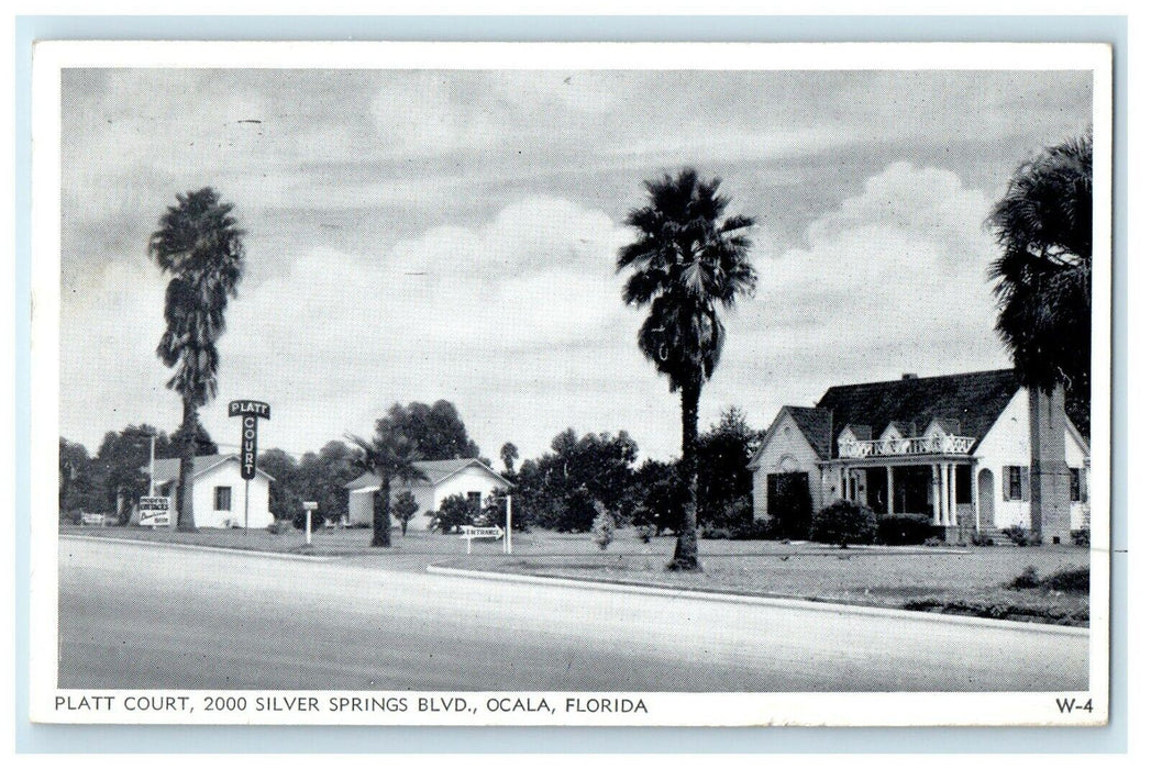 1921 Platt Court, 2000 Silver Springs Boulevard, Ocala Florida FL Postcard