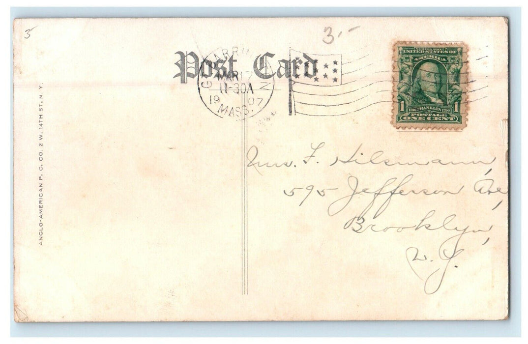 1907 Multiview Great Barrington Massachusetts MA Antique Posted Postcard