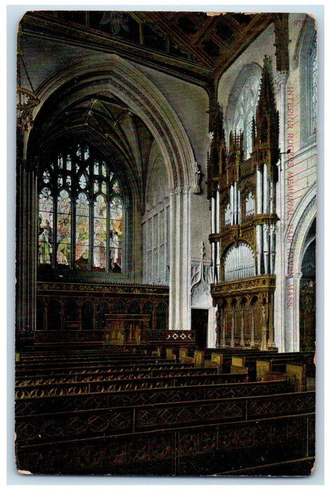 c1905 Interior Rogers Memorial Fairhaven Massachusetts MA Antique Postcard