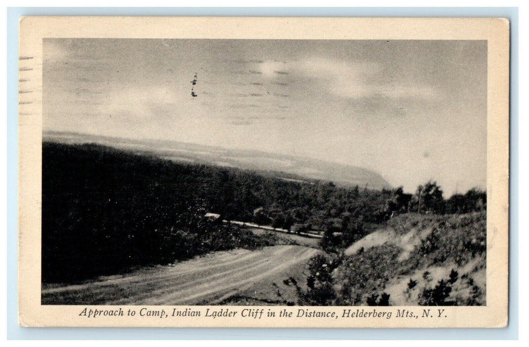 1931 Indian Ladder Cliff in the Distance, Helderberg Mts. New York NY Postcard