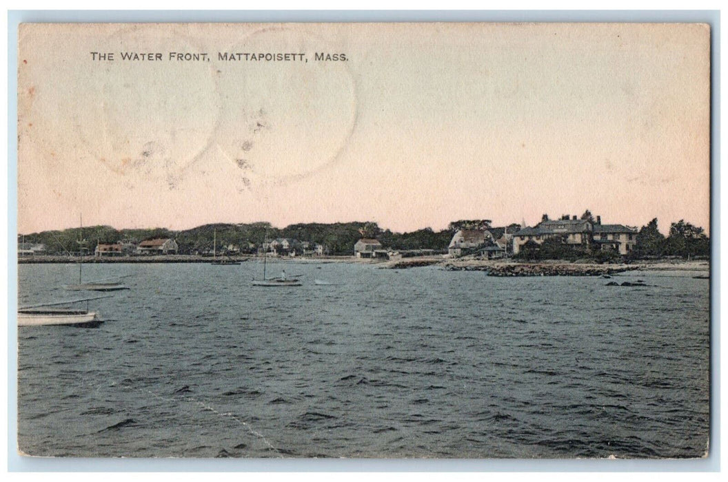 c1910 The Water Front Mattapoisett Massachusetts MA Antique Posted Postcard