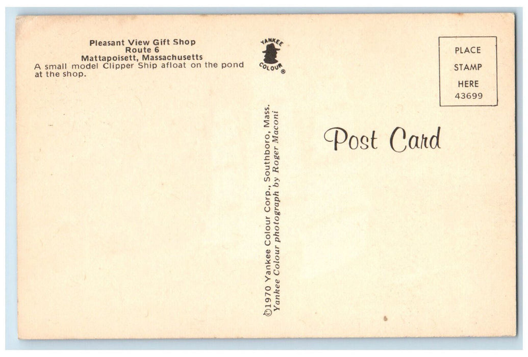 c1960's Pleasant View Gift Shop Mattapoisett Massachusetts MA Postcard
