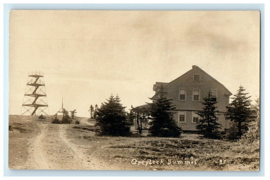 c1910's Mt. Greylock Summit Massachusetts MA RPPC Photo Postcard