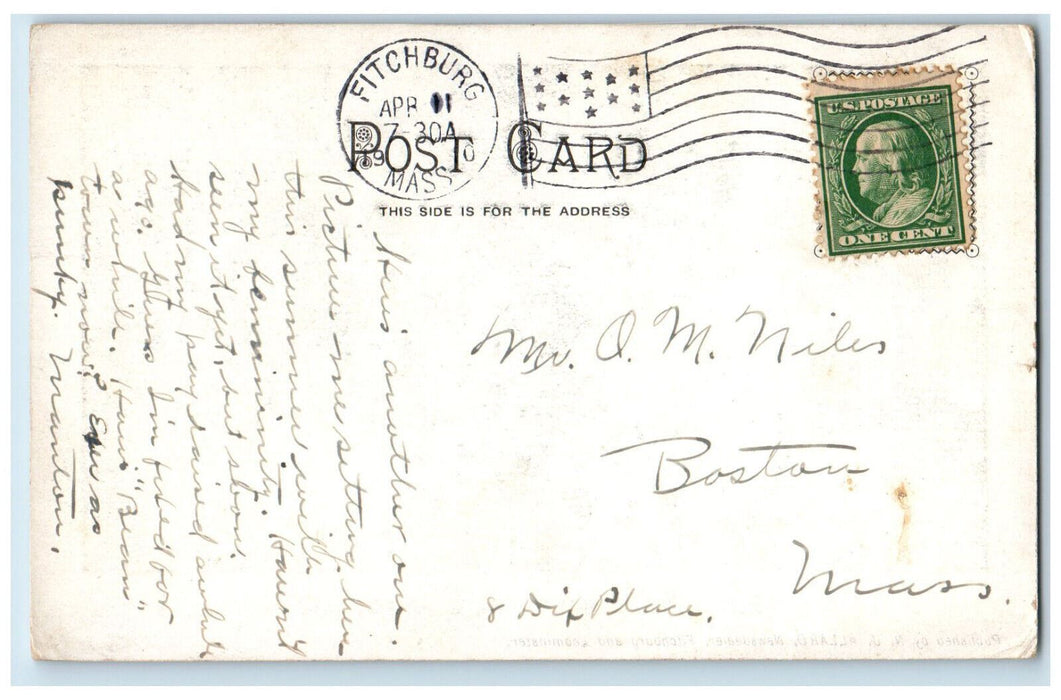 1910 Rustic House and Swing, Whalom Park Massachusetts MA J Allard Postcard