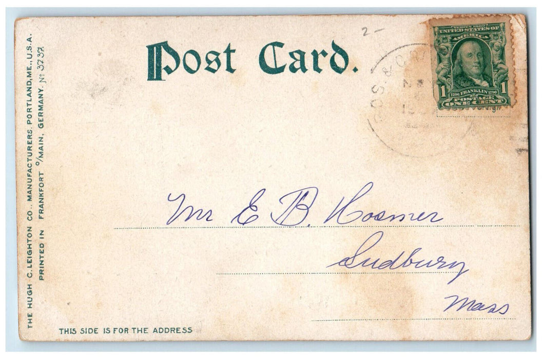 1907 Birdseye View from Rollstone Hills, Fitchburg Massachusetts MA Postcard