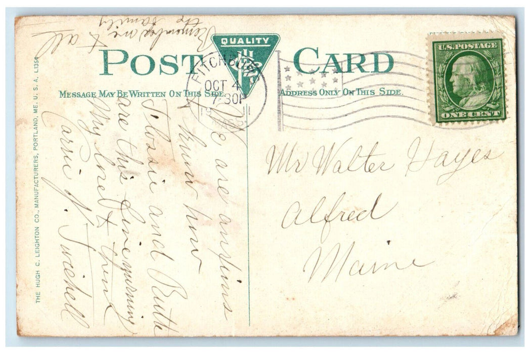 1911 East Trolley Entrance, Whalom Park Near Fitchburg Massachusetts MA Postcard