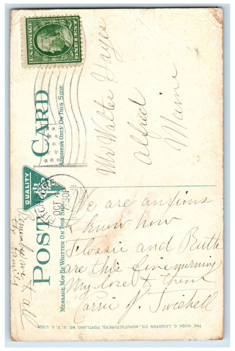 1911 East Trolley Entrance, Whalom Park Near Fitchburg Massachusetts MA Postcard