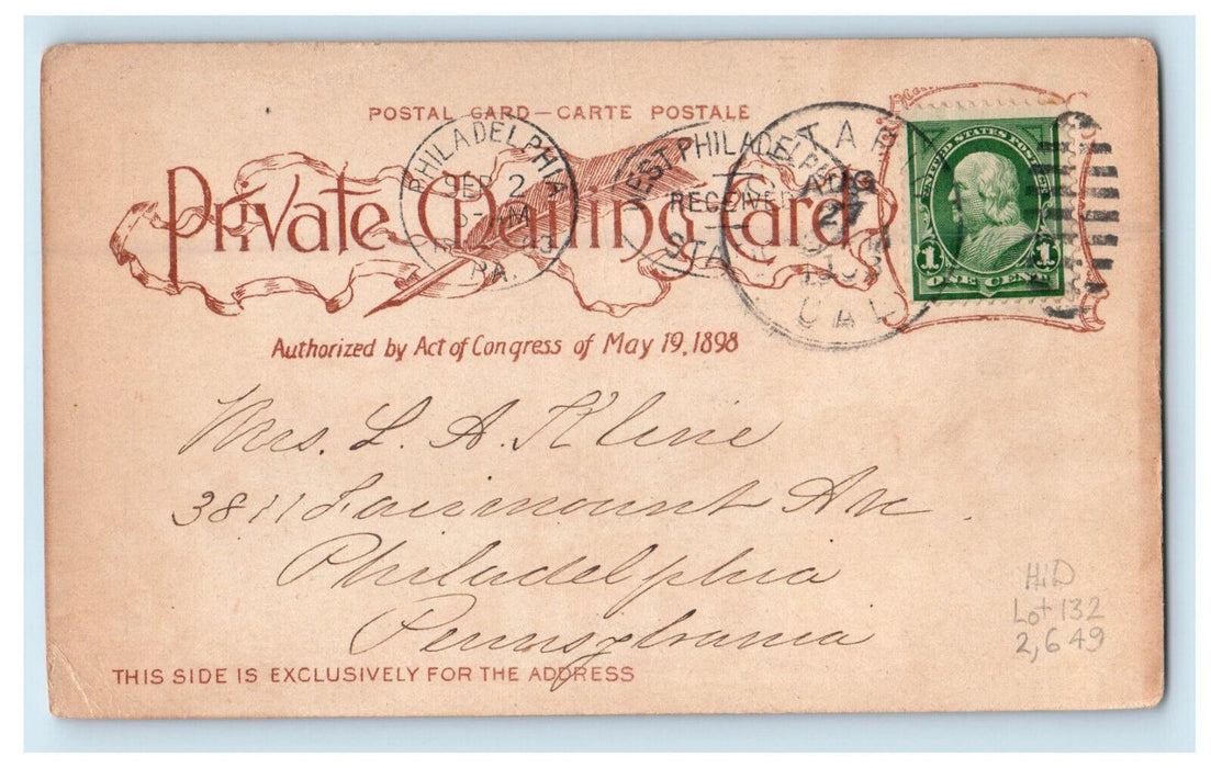 1903 Orange Grove Avenue, Pasadena Southern CA Ontario CA PMC Postcard