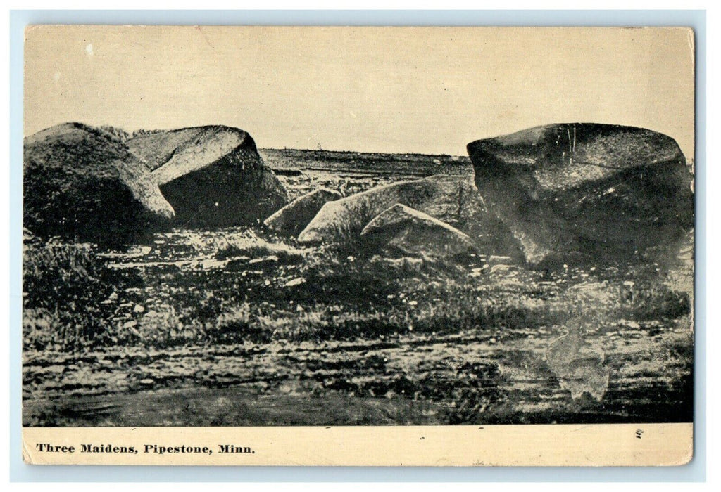 c1910 Three Maidens Pipestone Minnesota MN Antique Postcard