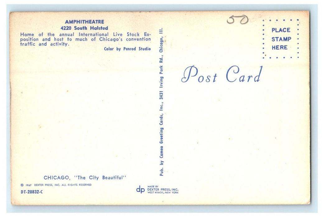 1960 Amphitheater 4220 South Halsted Street Chicago Illinois IL Postcard