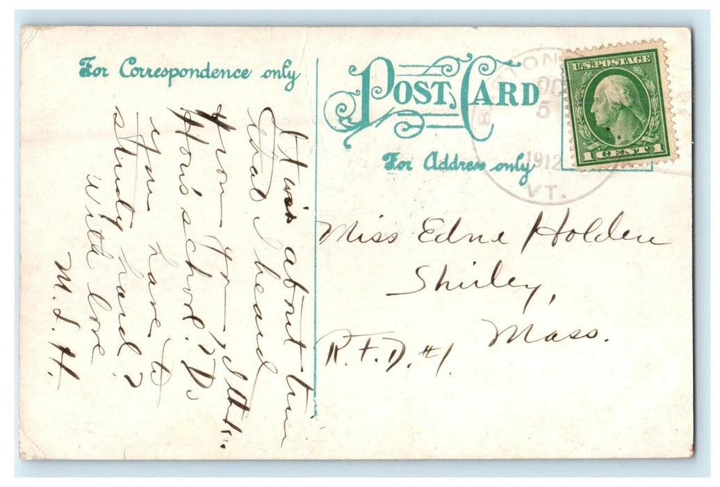 1912 44 Steps, Bellows Falls Vermont VT Antique Posted Postcard
