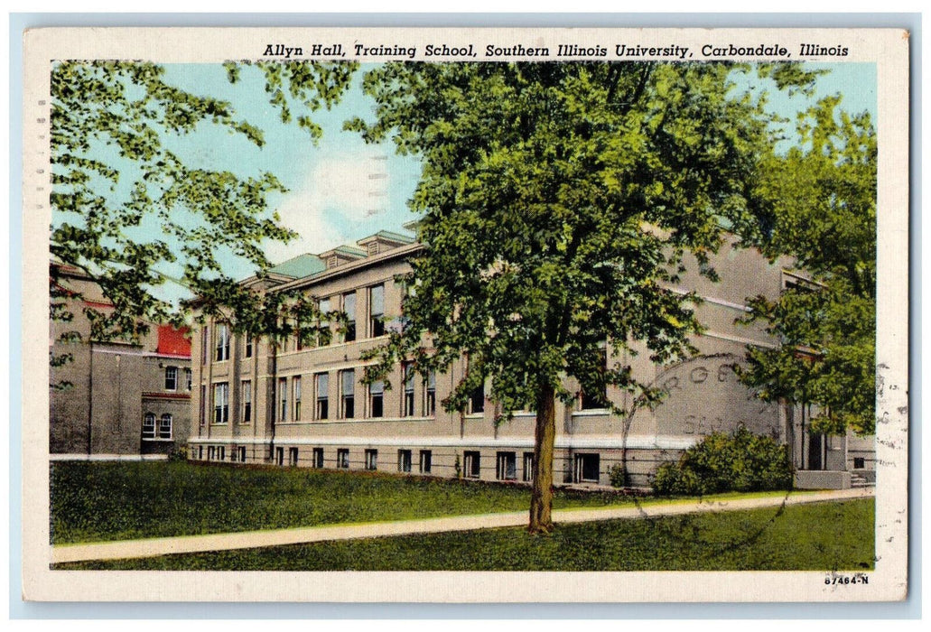 1953 Allyn Hall Training School Southern Illinois University, IL Postcard