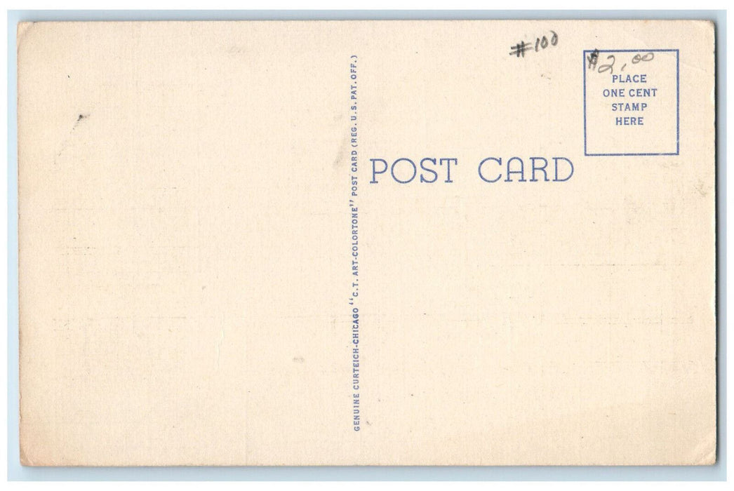 c1950s Niedringhaus Memorial Methodist Church, Granite City Illinois IL Postcard