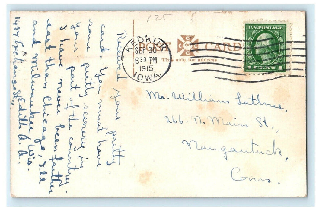 1915 View Of Flower Gardens Rand Park Keokuk Iowa IA Posted Antique Postcard
