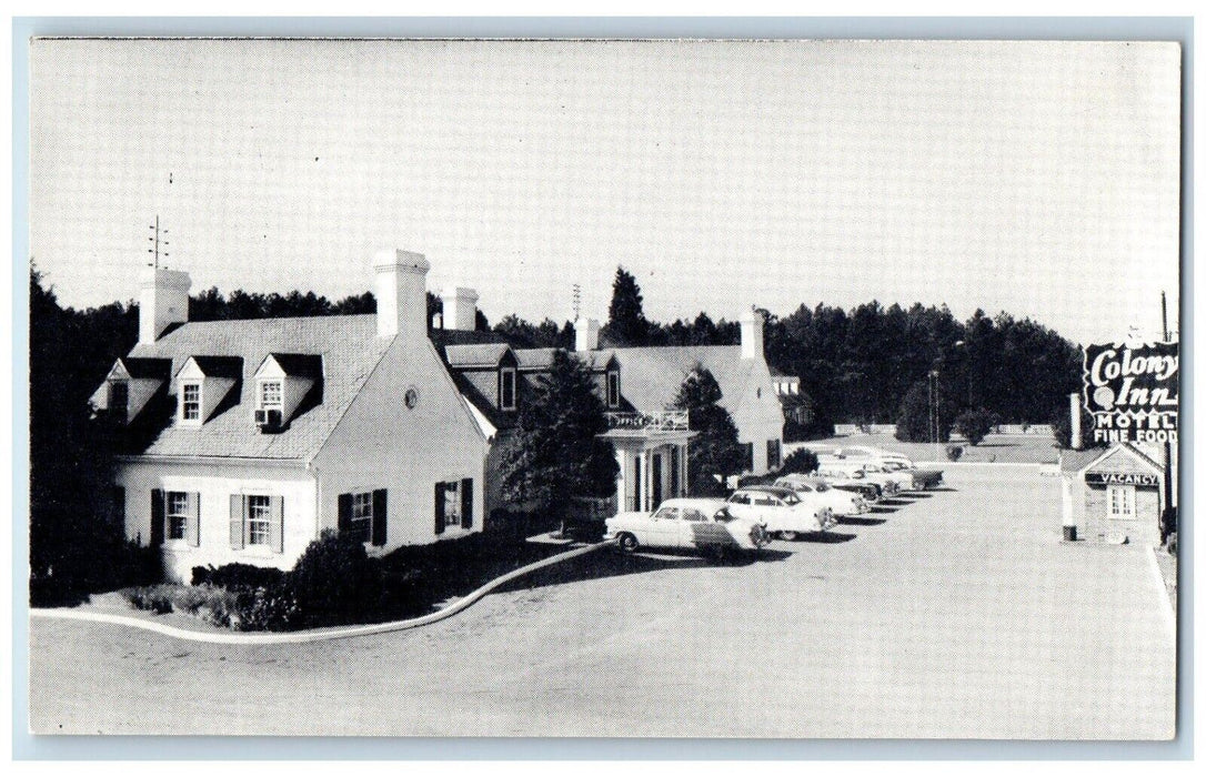 Colony Inn Motel And Cottages Cars Richmond Virginia VA Vintage Postcard