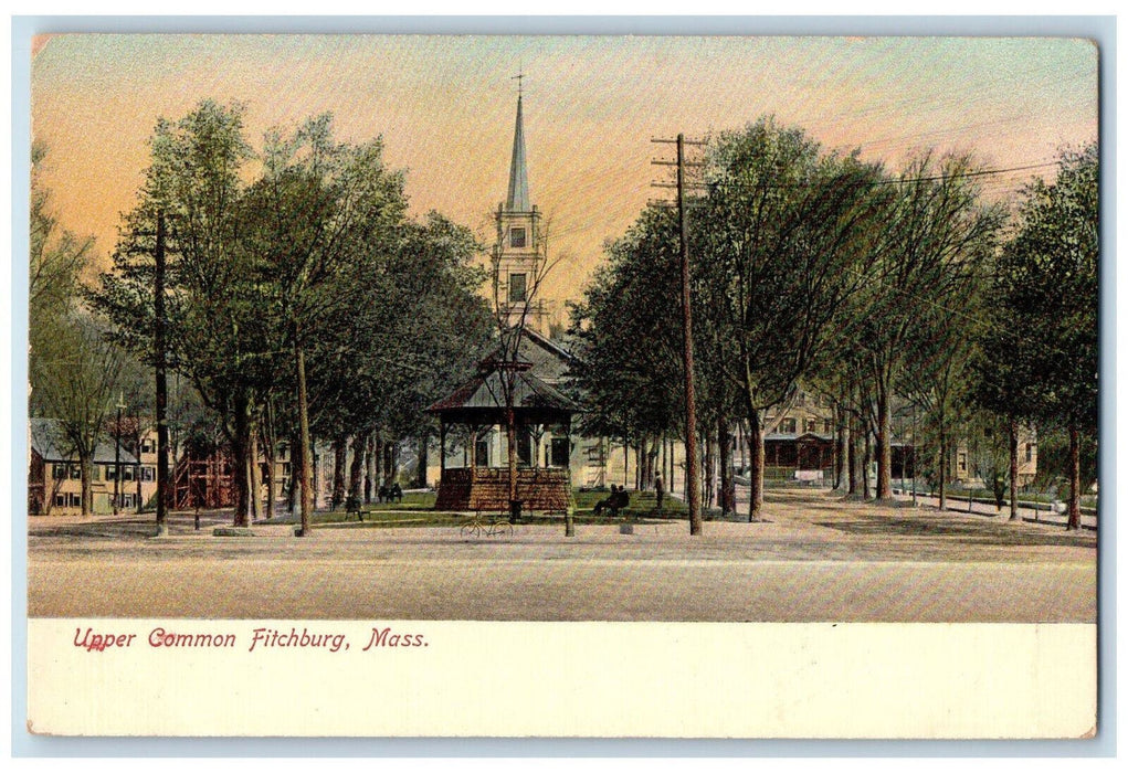 c1905 Upper Common Fitchburg Massachusetts MA Unposted Antique Postcard