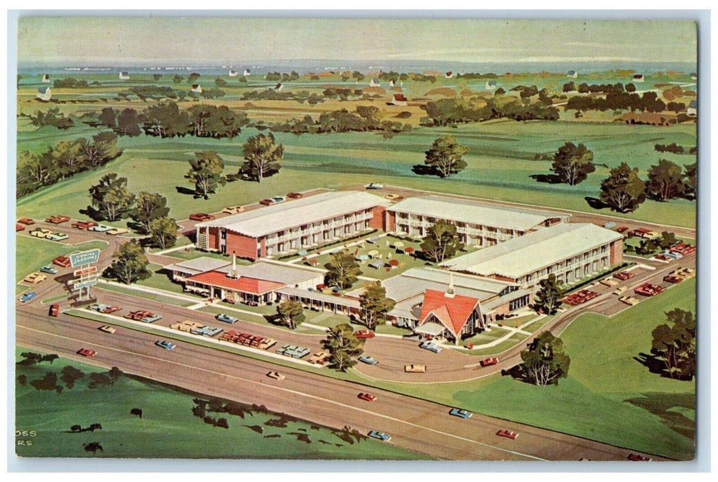 Aerial View Of Howard Johnson's Motor Lodge Lancaster Pennsylvania PA Postcard