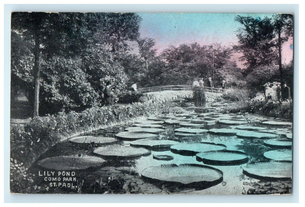 1909 Lily Pond Como Park St Paul Minnesota MN Posted Antique Postcard