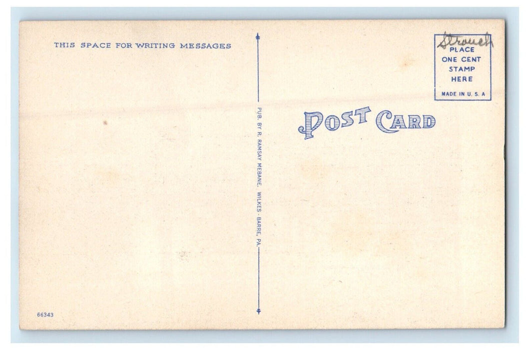 c1940's Public Library Building Easton Pennsylvania PA Unposted Vintage Postcard