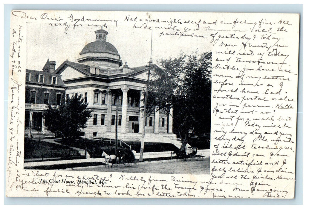 c1905 The Court House, Hannibal Missouri MO Posted Antique Postcard