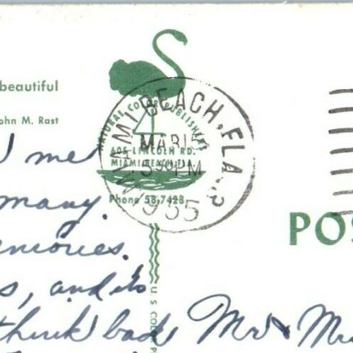 1955 The Hotels Of Beautiful Miami Beach Florida FL Glitter At Night Postcard