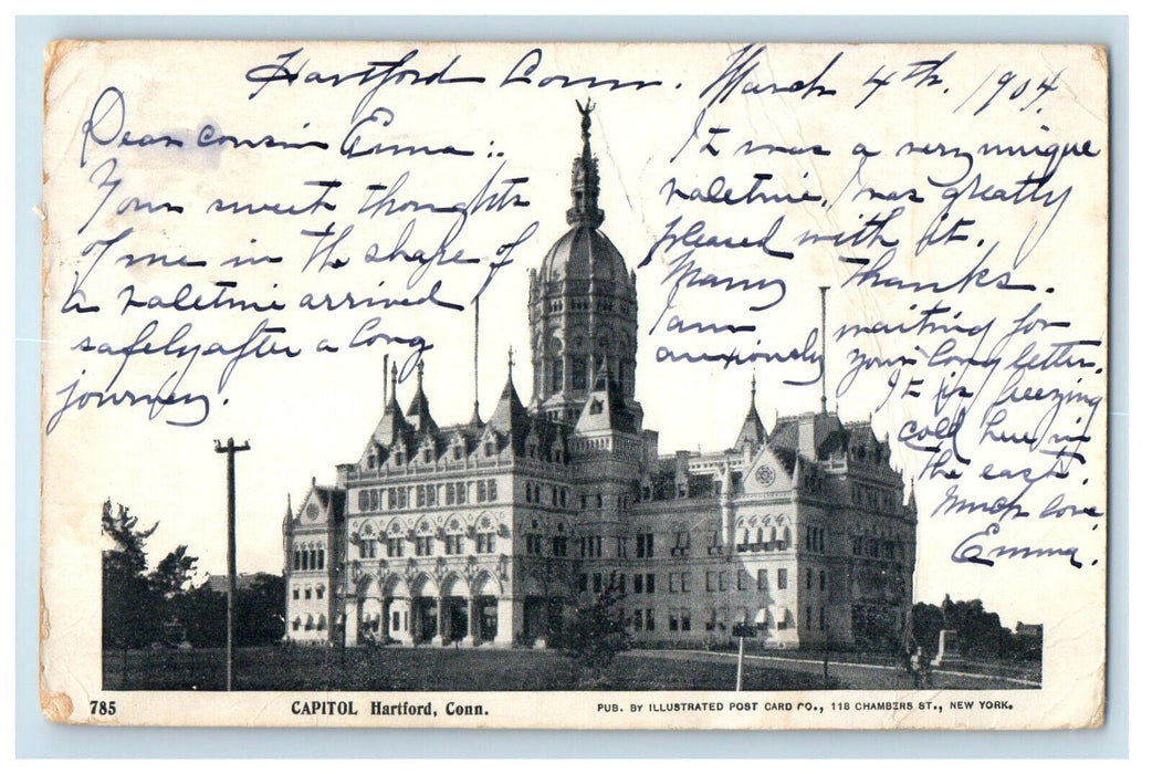 1904 Capitol at Hartford Connecticut CT Illustrated Post Card Co Posted Postcard