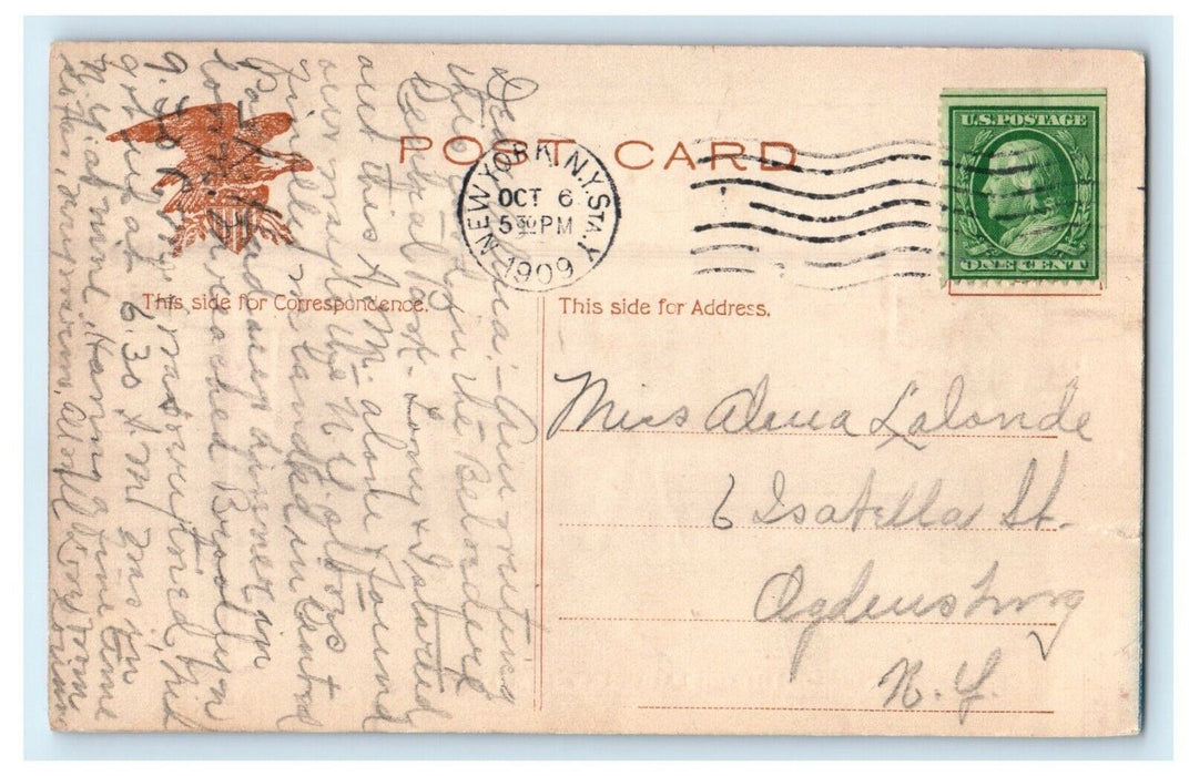 1909 New East River Bridge New York NY Airbrushed Embossed Postcard