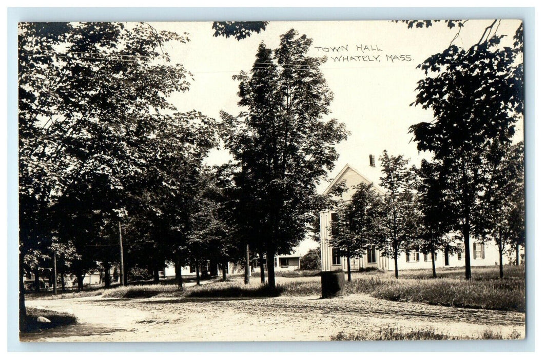 c1910's Town Hall Whatley Massachusetts MA RPPC Photo Antique Postcard