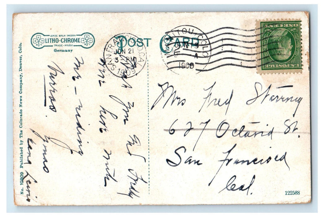 1909 Half Way House, Pike's Peak Railroad Colorado CO Posted Antique Postcard