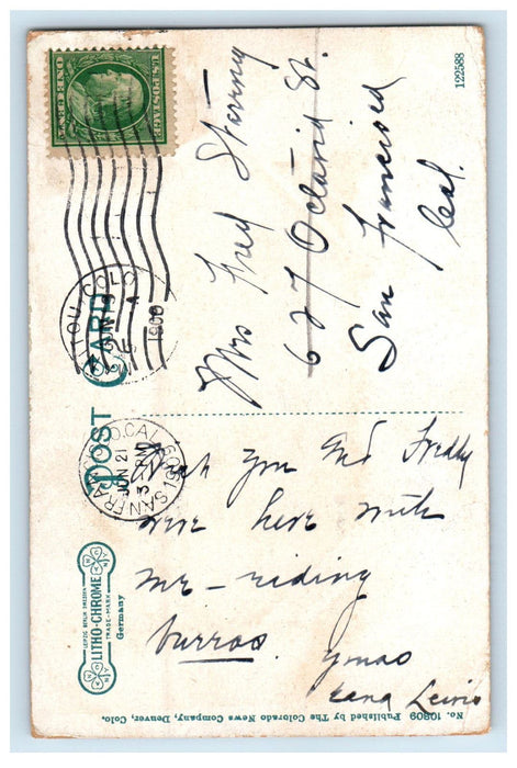 1909 Half Way House, Pike's Peak Railroad Colorado CO Posted Antique Postcard