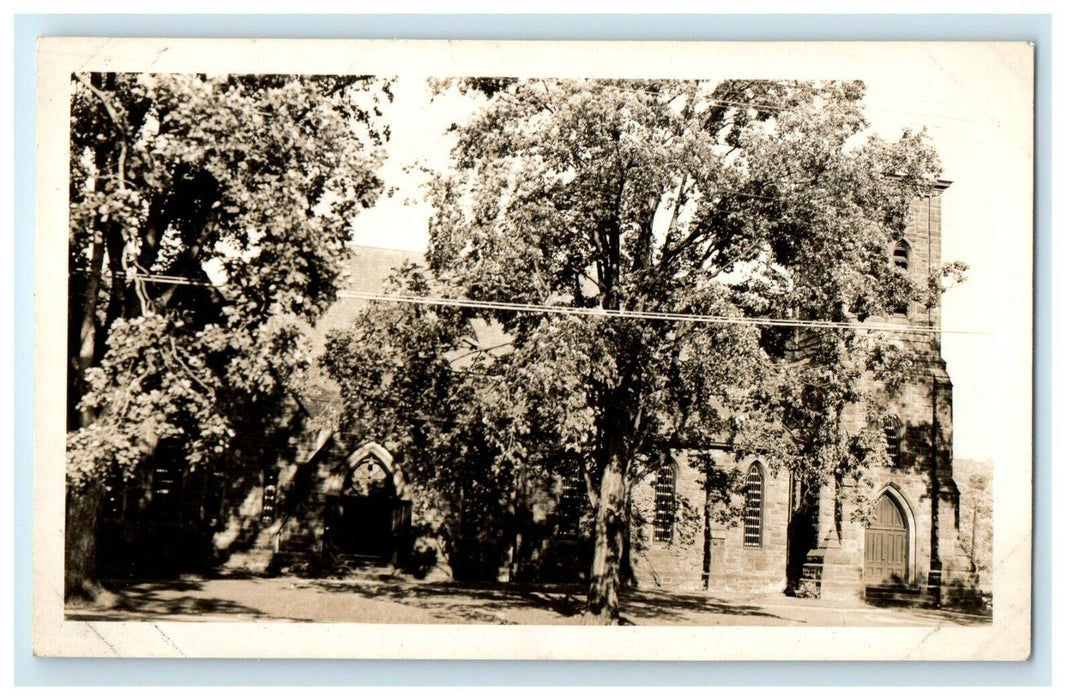 c1905 Wilbraham Massachusetts MA, Academy Chapel And Trees RPPC Photo Postcard