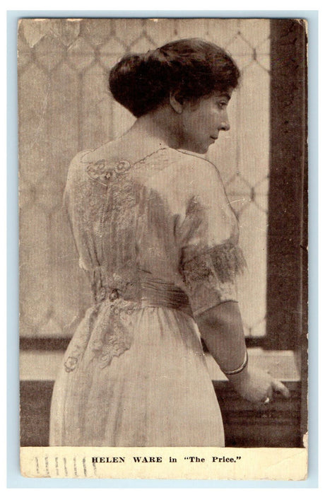 1912 Belen Ware is "The Price" Advertising Theater Actress Play Postcard