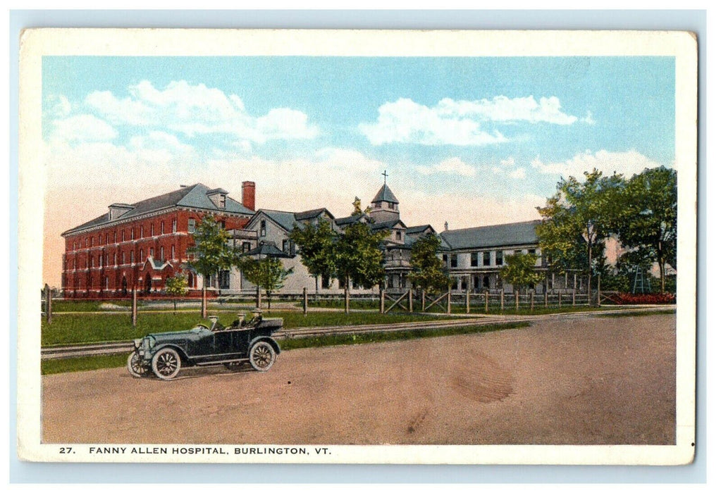 1911 Fanny Allen Hospital, Burlington, Vermont VT Antique Postcard