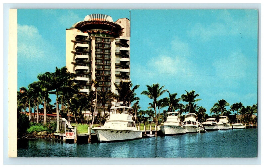 c1905 Pier 66 Motor Hotel Yacht Fort FT. Lauderdale Florida FL Antique Postcard