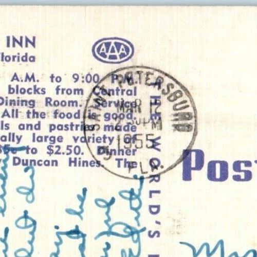 1955 Wedgwood Inn 4th St. At 18th Ave. South St. Petersburg Florida FL Postcard