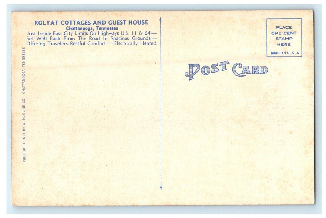 c1940's Rolyat Cottages And Guest House Chattanooga Tennessee TN Postcard