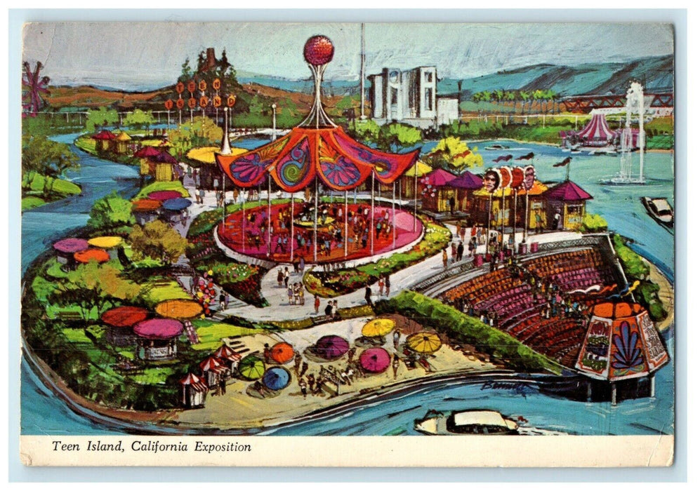 1908 Teen Island The California Exposition California CA Antique Postcard
