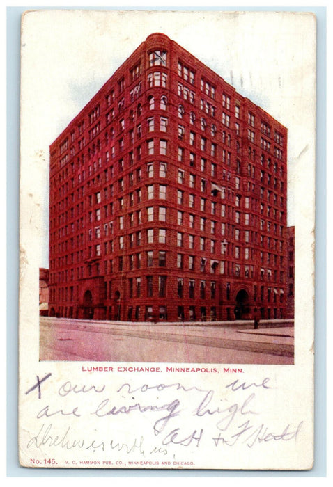 1906 Lumber Exchange Minneapolis Minnesota MN Posted Antique Postcard