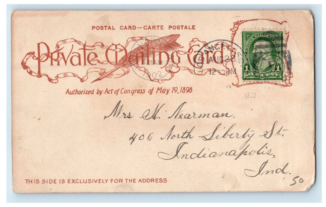 1902 At Westlake Park, Los Angeles California CA PMC Posted Postcard