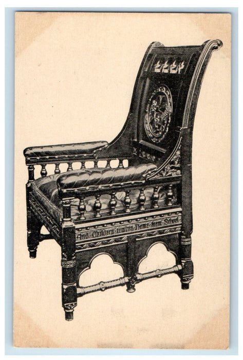 Longfellow's Arm Chair Cambridge Massachusetts MA Unposted Vintage Postcard
