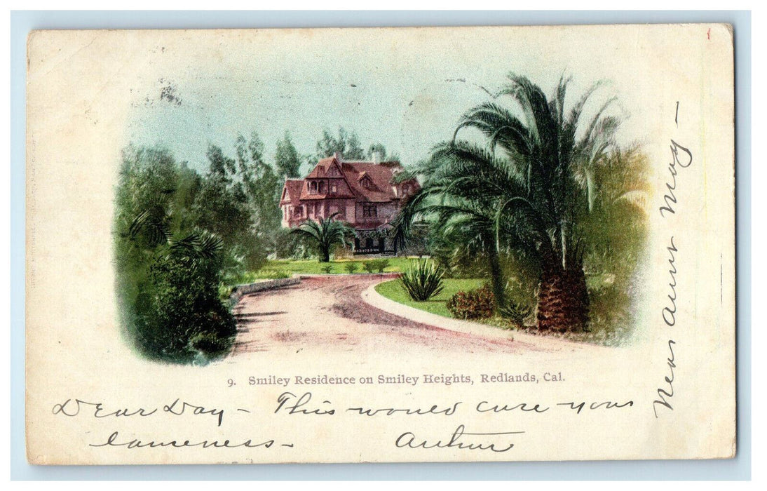 1903 Smiley's Residence at Smiley Heights, Redlands California CA PMC Postcard