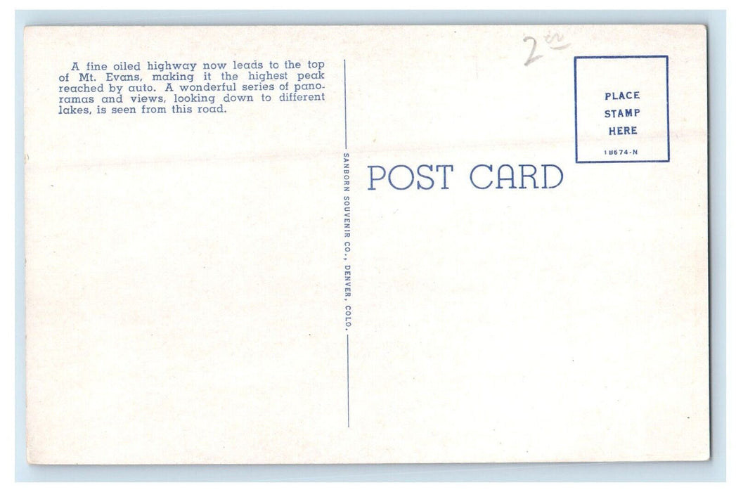 Colorado CO, View Of Summit House Mt. Evans 14,260 Ft. Above The Sea Postcard