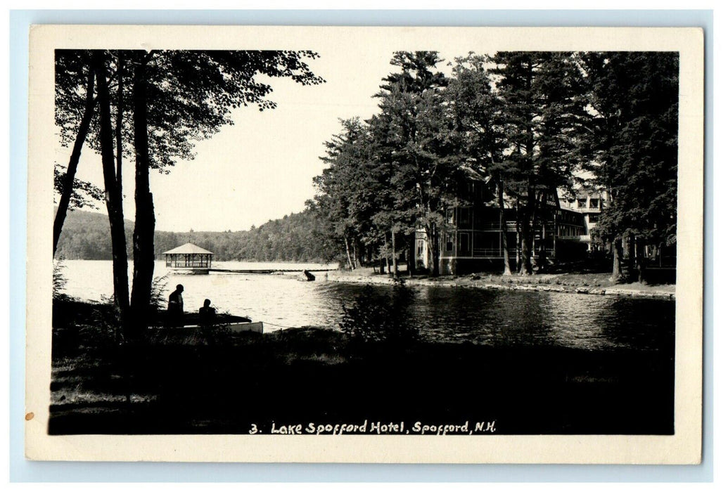 1951 Lake Spofford Hotel Spofford New Hampshire NH RPPC Photo Antique Postcard