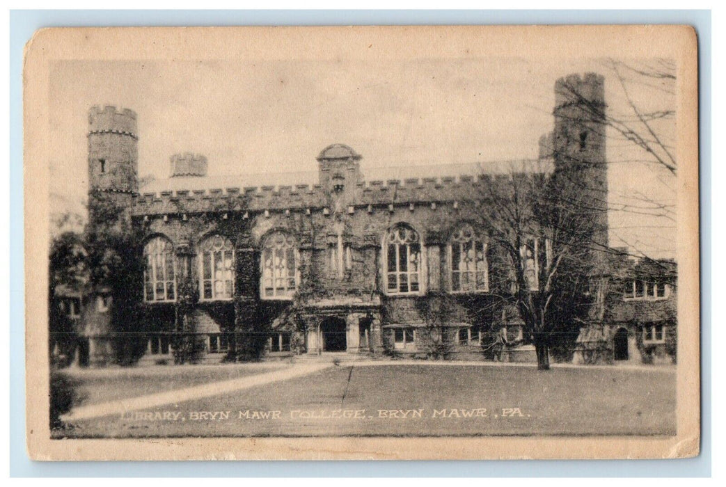 c1910's Bryn Mawr Pennsylvania PA, Library And Bryn Mawr College Campus Postcard