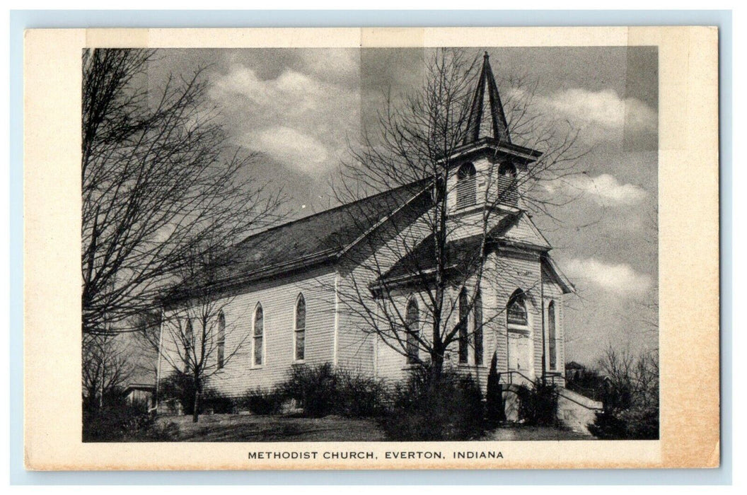 1925 Methodist Church Everton Indiana IN Vintage Unposted Postcard