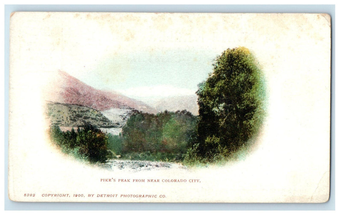 1900 Pike's Peak Near Colorado City CO PMC Unposted Antique Postcard