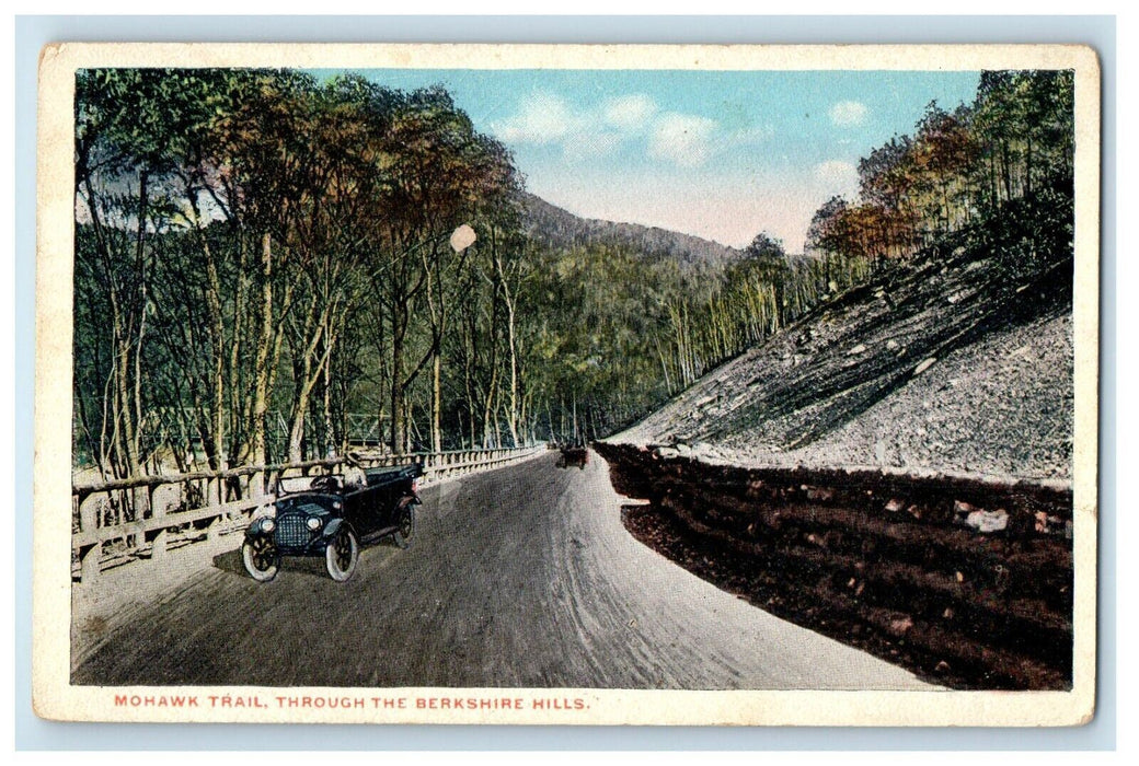 The Mohawk Trail Through The Berkshire Hills Car Road Massachusetts MA Postcard